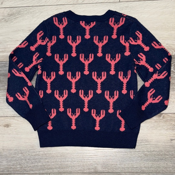 Vineyard Vines Navy and Pink Lobster Sweater - Picture 3 of 4